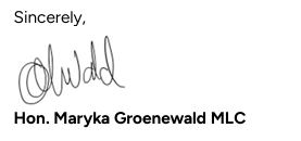 Hon. Maryka Groenewald MLC